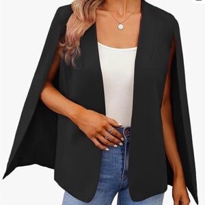 Vici Collection, black, cape blazer, size L